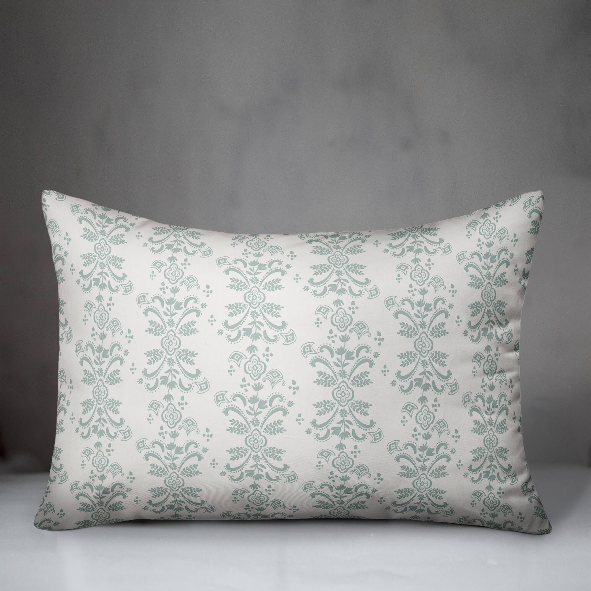 Floral Crest Lumbar Throw Pillow